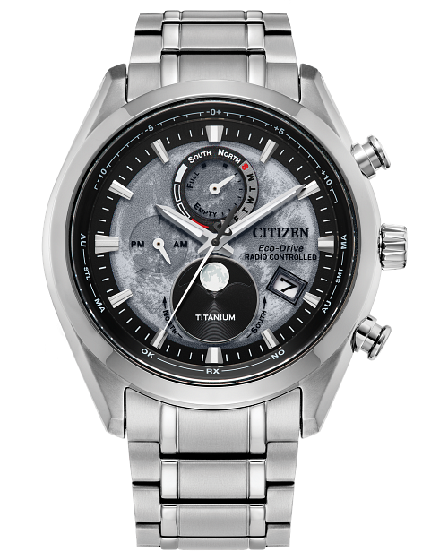 Tsuki yomi A T Gray Dial Super Titanium Bracelet BY1010 57H CITIZEN